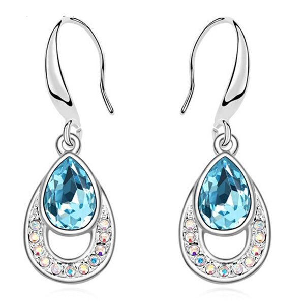 long dangles water drop earings fashion jewelry crystal from swarovski elements luxury for women party gift 13840, Silver
long dangles water drop earings fashion jewelry crystal from swarovski elements luxury for women party gift 13840, Silver