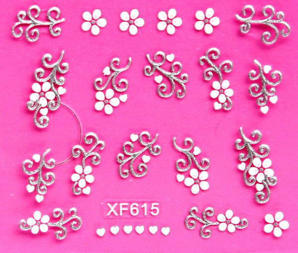 sweet 3d white flower design transfer nails art sticker decals lady women manicure tools nail wraps decals wholesale xf615, Black
sweet 3d white flower design transfer nails art sticker decals lady women manicure tools nail wraps decals wholesale xf615, Black