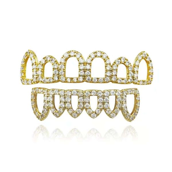 hip hop hollow grillz real gold plated frame diamonds dental grills rapper body jewelry two colors golden silver, Black
hip hop hollow grillz real gold plated frame diamonds dental grills rapper body jewelry two colors golden silver, Black
