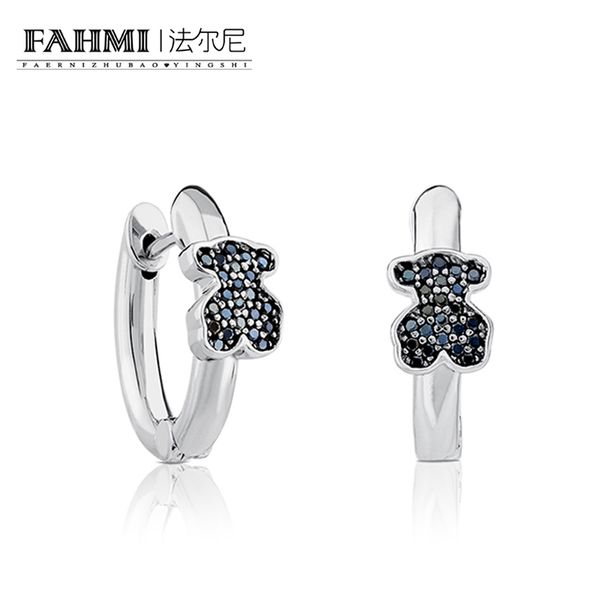 FAHMI 100% 925 Sterling Silver Crystal Elegant Elegant Glamorous Black Gem Bear Pearl Earrings Original Charm Women Charming
FAHMI 100% 925 Sterling Silver Crystal Elegant Elegant Glamorous Black Gem Bear Pearl Earrings Original Charm Women Charming