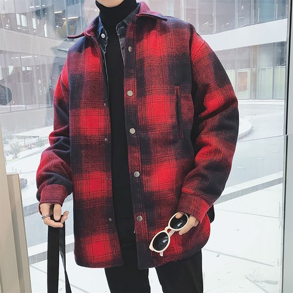 2018 autumn and winter casual lattice lapel in the long paragraph single-breasted jacket woolen shirt cotton ash / red s-l, White;black
2018 autumn and winter casual lattice lapel in the long paragraph single-breasted jacket woolen shirt cotton ash / red s-l, White;black