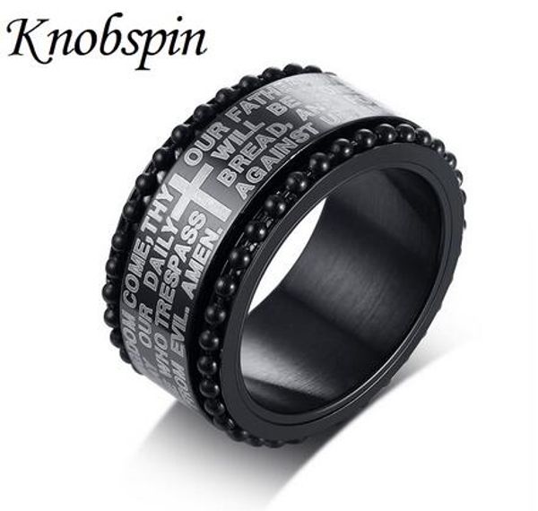 men's black wide lord's prayer stainless steel spinner ring with engraving for men band jewelry 11mm, Golden;silver
men's black wide lord's prayer stainless steel spinner ring with engraving for men band jewelry 11mm, Golden;silver