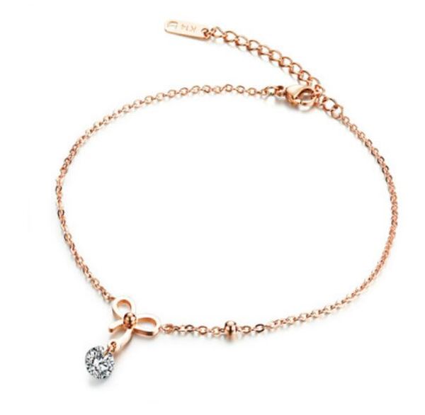 romantic charm rose gold color stainless steel bowknot anklets foot jewelry for women lady birthday gift, Red;blue
romantic charm rose gold color stainless steel bowknot anklets foot jewelry for women lady birthday gift, Red;blue