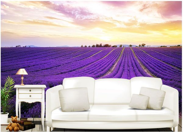 beautiful purple lavender flower field tv background wall painting wallpaper for walls 3 d for living room
beautiful purple lavender flower field tv background wall painting wallpaper for walls 3 d for living room