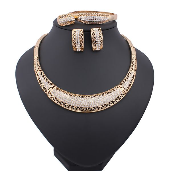 rose.store new women fashion wedding gold crystal bead necklace earrings bracelet ring african bridal jewelry sets, Silver
rose.store new women fashion wedding gold crystal bead necklace earrings bracelet ring african bridal jewelry sets, Silver