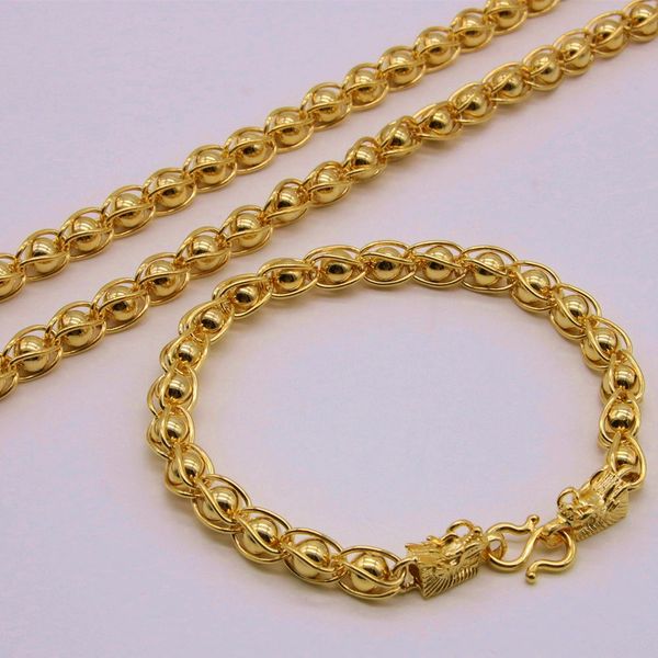 beads chain set solid hip hop solid 18k yellow gold filled classic style necklace bracelet jewelry set, Silver
beads chain set solid hip hop solid 18k yellow gold filled classic style necklace bracelet jewelry set, Silver