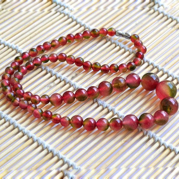 6-14mm natural watermelon crystal tower chian round beads necklace jewelry fine beaded necklace jewelry for women gifts, Silver
6-14mm natural watermelon crystal tower chian round beads necklace jewelry fine beaded necklace jewelry for women gifts, Silver