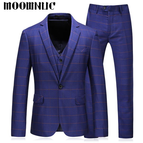 high-quality three piece set stripe blue suits wedding dress suits trousers vest business men classic plaid slim fit gentleman, White;black
high-quality three piece set stripe blue suits wedding dress suits trousers vest business men classic plaid slim fit gentleman, White;black