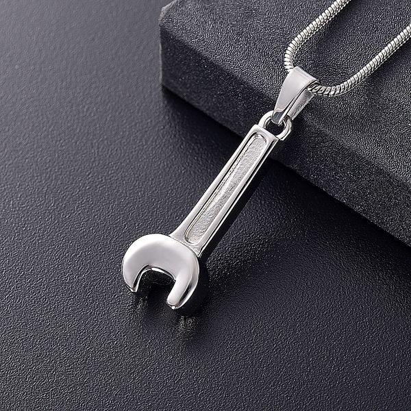 lkj10527 personalized wrench hammer tool cremation jewelry for ashes pendant urns stainless steel memorial necklace for men/women, Silver
lkj10527 personalized wrench hammer tool cremation jewelry for ashes pendant urns stainless steel memorial necklace for men/women, Silver