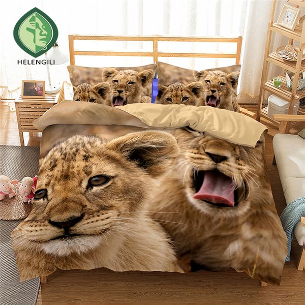 helengili 3d bedding set lion print duvet cover set lifelike bedclothes with pillowcase bed home textiles #2-01
helengili 3d bedding set lion print duvet cover set lifelike bedclothes with pillowcase bed home textiles #2-01