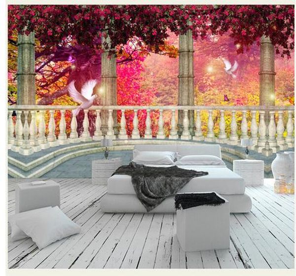 3d murals wallpaper for living room 3d stereo european balcony autumn forest beauty art background
3d murals wallpaper for living room 3d stereo european balcony autumn forest beauty art background