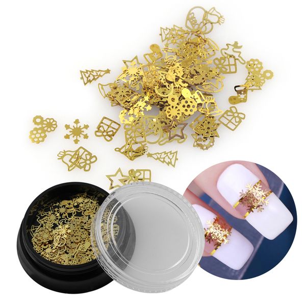 1 box diy sparkling gold metal hollow christmas studs nail art sticker leaf gear gold super thin manicure patch 3d decoration, Silver;gold
1 box diy sparkling gold metal hollow christmas studs nail art sticker leaf gear gold super thin manicure patch 3d decoration, Silver;gold