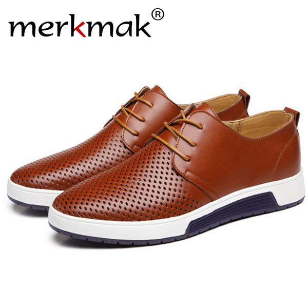 Merkmak Merkmak New 2018 Men Casual Shoes Leather Summer Breathable Holes Luxury Brand Flat Shoes for Men Drop Shipping
Merkmak Merkmak New 2018 Men Casual Shoes Leather Summer Breathable Holes Luxury Brand Flat Shoes for Men Drop Shipping