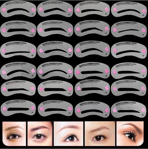 24pcs/set 24 styles eyebrow stencils reusable eyebrow drawing guide card brow grooming template home use diy make up tools kits
24pcs/set 24 styles eyebrow stencils reusable eyebrow drawing guide card brow grooming template home use diy make up tools kits