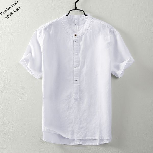 100% linen men's shirts short sleeve spring summer mens shirts casual mens linen solid color male clothing loose, White;black
100% linen men's shirts short sleeve spring summer mens shirts casual mens linen solid color male clothing loose, White;black