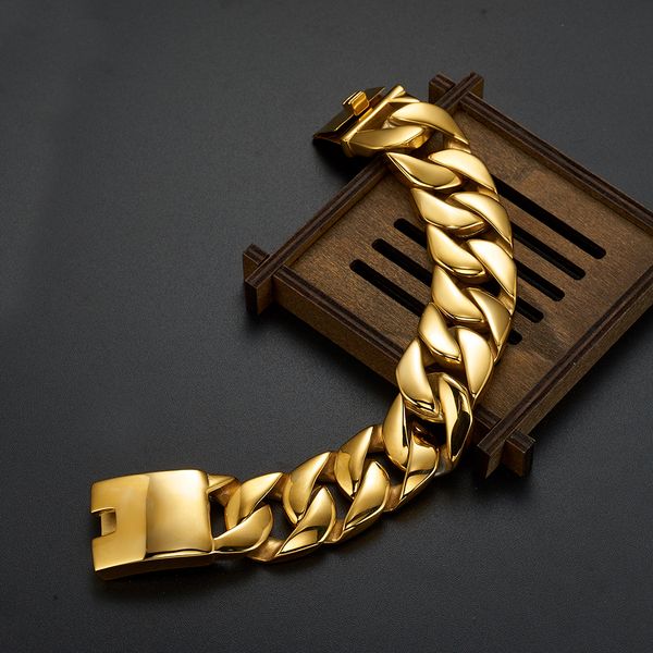 luxury golden gold color chunky chain man bracelet miami cuban curb chain mens bracelets for men jewelry gifts, Black
luxury golden gold color chunky chain man bracelet miami cuban curb chain mens bracelets for men jewelry gifts, Black