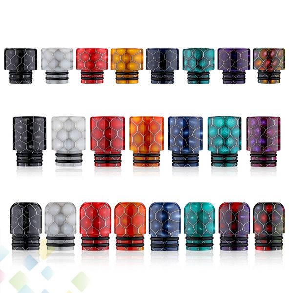 

Honeycomb 510 Resin Drip Tip for 510 atomizer Cobra Poland Resin Drip Tip Snakeskin Mouthpiece 3 Types Fit TFV8 Baby with Acrylic box