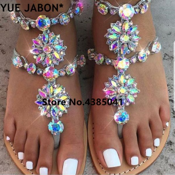 yue jabon 2018 woman sandals women shoes rhinestones crystal chains thong gladiator flat sandals chaussure plus size 35-43, Black
yue jabon 2018 woman sandals women shoes rhinestones crystal chains thong gladiator flat sandals chaussure plus size 35-43, Black