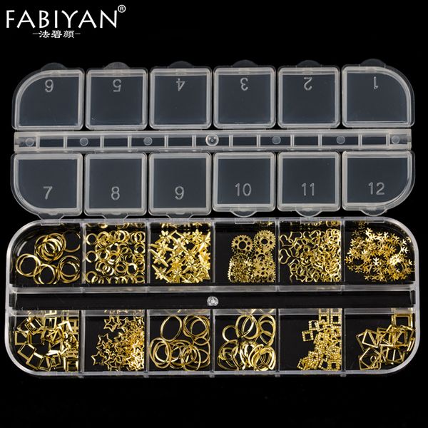 12 grid mixed shape metal alloy sheet gears nail art decoration hollow accessories tips diy design uv gel polish manicure tools, Silver;gold
12 grid mixed shape metal alloy sheet gears nail art decoration hollow accessories tips diy design uv gel polish manicure tools, Silver;gold