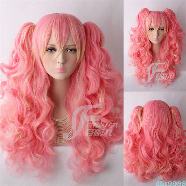 lolita women pink mixed color long 2 ponytails wavy cosplay full wig, Black
lolita women pink mixed color long 2 ponytails wavy cosplay full wig, Black