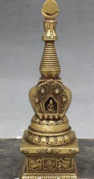 9" тибетский буддизм бронзовый шакьямуни будда ступа пагода башня статуя зверя
9" тибетский буддизм бронзовый шакьямуни будда ступа пагода башня статуя зверя