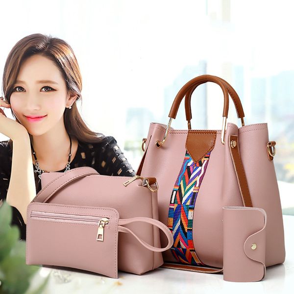 fashion four-piece mother bag wide shoulder strap wild one shoulder diagonal mobile wallet pu leather ladies big bag zz0010
fashion four-piece mother bag wide shoulder strap wild one shoulder diagonal mobile wallet pu leather ladies big bag zz0010