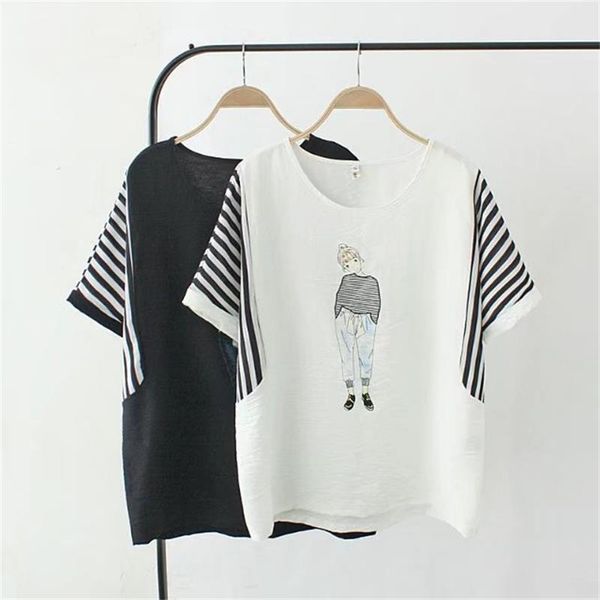 plus size o neck printing striped women t shirt 2017 casual t-shirt batwing sleeve women tshirt summer tee shirt femme, White
plus size o neck printing striped women t shirt 2017 casual t-shirt batwing sleeve women tshirt summer tee shirt femme, White
