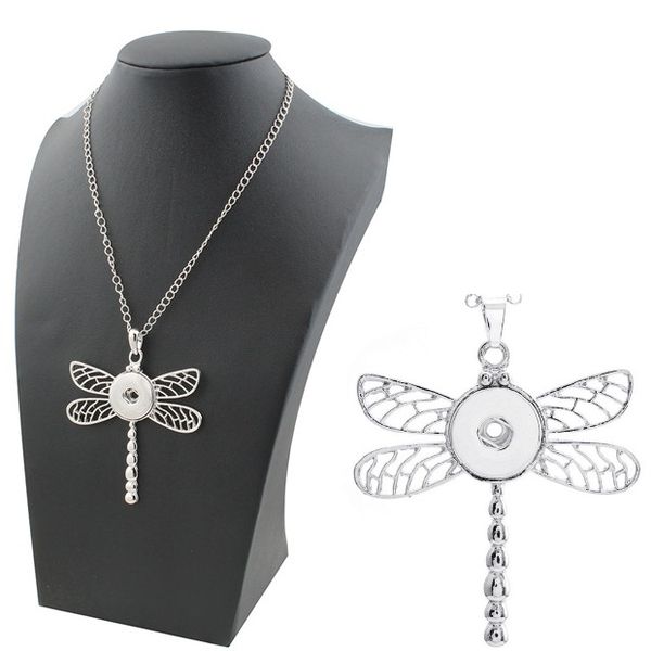2020 new dragonfly snap charm pendant necklace with chain fit 18/20mm snap buttons, Silver
2020 new dragonfly snap charm pendant necklace with chain fit 18/20mm snap buttons, Silver