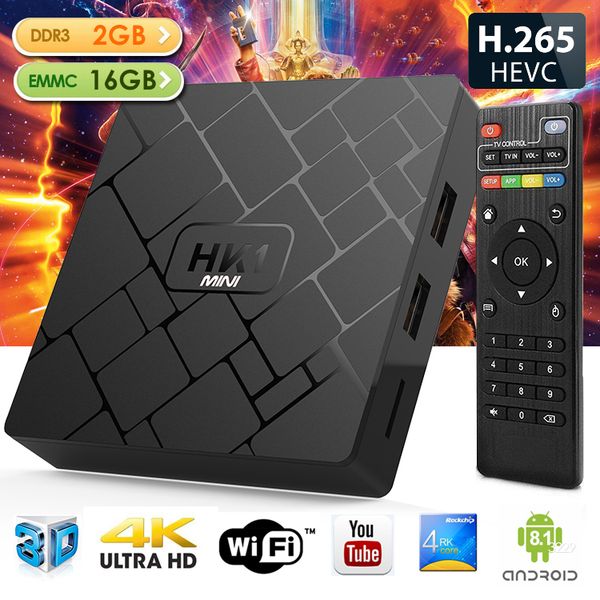 HK1 mini Android 8.1 TV BOX 2019 2GB 16GB 18.0 IPTV 4K Media Player WiFi internet box vs TX3 mini
HK1 mini Android 8.1 TV BOX 2019 2GB 16GB 18.0 IPTV 4K Media Player WiFi internet box vs TX3 mini