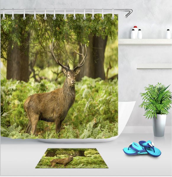 home 1pcs deer waterproof shower curtain eco-friendly bathroom decor horse decoration animal fabric curtain gift bath mat sets
home 1pcs deer waterproof shower curtain eco-friendly bathroom decor horse decoration animal fabric curtain gift bath mat sets