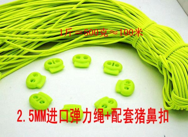 high tenacity/round/2.5mm/elasticity cords/10meters+plastic button/fluorescent green/adjustable buckle/for bags garment shoes, Black;white
high tenacity/round/2.5mm/elasticity cords/10meters+plastic button/fluorescent green/adjustable buckle/for bags garment shoes, Black;white