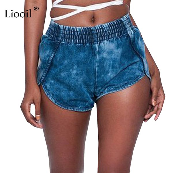 liooil blue vintage denim shorts women 2018 summer elastic waist split casual female shorts beach jean sweatpants, White;black
liooil blue vintage denim shorts women 2018 summer elastic waist split casual female shorts beach jean sweatpants, White;black
