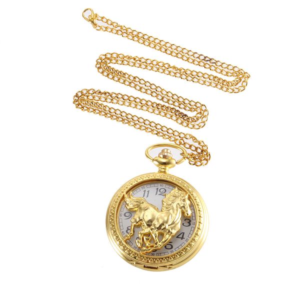 vintage pocket watch quartz watch cool chain golden hollow horse cover watches lxh, Slivery;golden
vintage pocket watch quartz watch cool chain golden hollow horse cover watches lxh, Slivery;golden