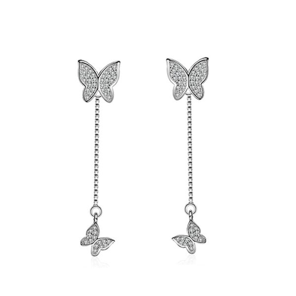 ed340 women fashion jewelry butterfly style earrings handmade rhinestone drop crystal dangle long earrings for women girls, Silver
ed340 women fashion jewelry butterfly style earrings handmade rhinestone drop crystal dangle long earrings for women girls, Silver