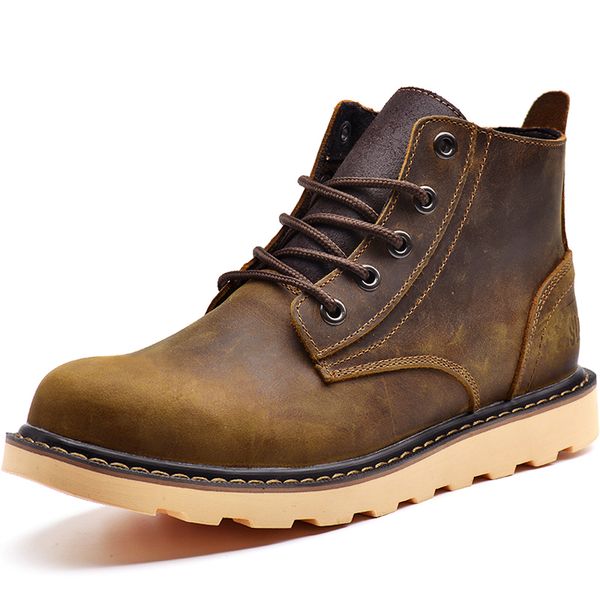 keep warm men winter boots genuine leather wear resisting casual shoes working fahsion men snow boots, Black
keep warm men winter boots genuine leather wear resisting casual shoes working fahsion men snow boots, Black