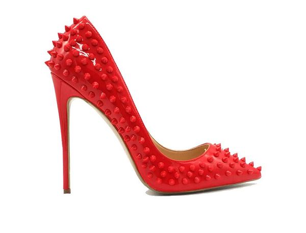 2019 new fashion women lady red patent leather high heels pumps 12cm studded spikes rivet heels shoes size 43 party shoes, Black
2019 new fashion women lady red patent leather high heels pumps 12cm studded spikes rivet heels shoes size 43 party shoes, Black