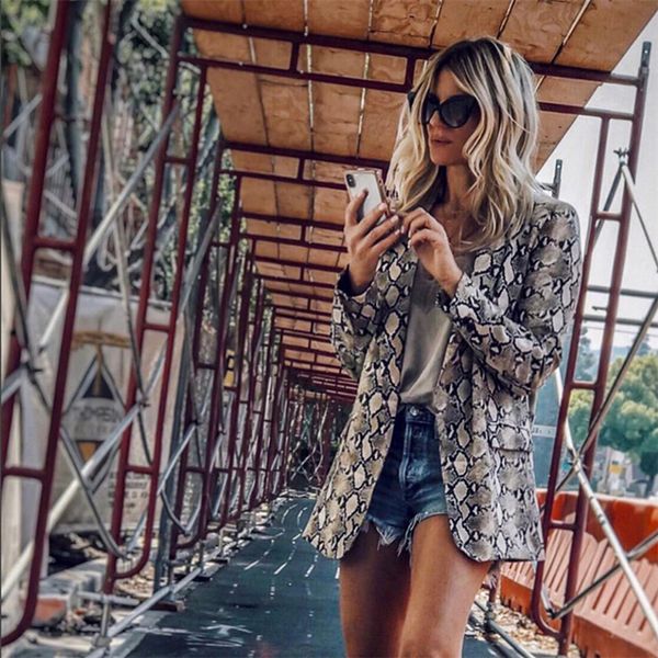 womens casual long sleeve snakeskin print leopard coat open front office duster blazer suit cotton 2018 dhl outwear jacket coat, Black;brown
womens casual long sleeve snakeskin print leopard coat open front office duster blazer suit cotton 2018 dhl outwear jacket coat, Black;brown