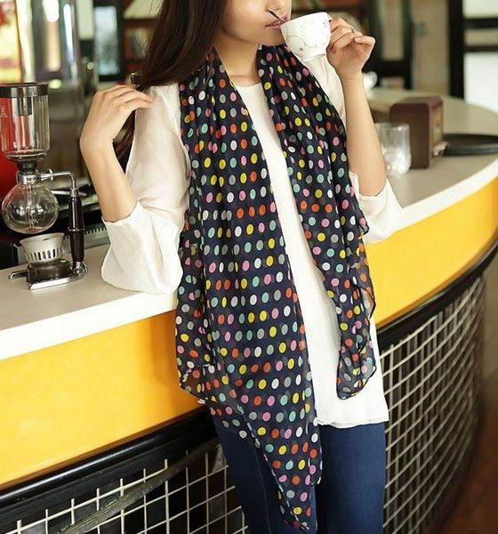 100% silk korea fashion style new arrival korea style autumn winter colourful round dot chiffon scarf, Blue;gray
100% silk korea fashion style new arrival korea style autumn winter colourful round dot chiffon scarf, Blue;gray