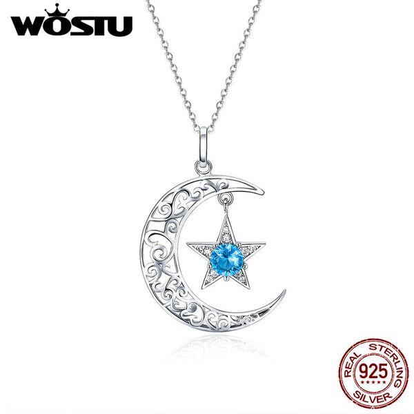 wostu real 925 sterling silver shining moon star necklace blue round cz stone pendant for women engagement party jewelry dxn278
wostu real 925 sterling silver shining moon star necklace blue round cz stone pendant for women engagement party jewelry dxn278