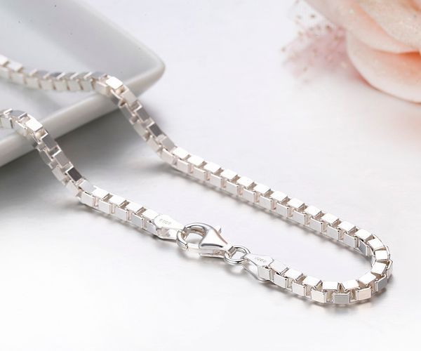 7size available real pure 925 sterling silver box chain necklace women men jewelry collier kolye collares ketting 3mm
7size available real pure 925 sterling silver box chain necklace women men jewelry collier kolye collares ketting 3mm