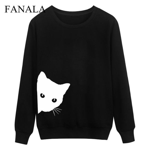 casual outdoor pullover long sleeve print cat animal sport spring autumn etc round neck sweatshirt casual women rib, Black
casual outdoor pullover long sleeve print cat animal sport spring autumn etc round neck sweatshirt casual women rib, Black