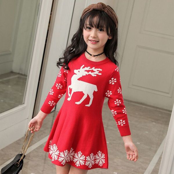 2018 autumn winter christmas girls princess dress kid sweater cartoon deer children clothing baby knitted skirt jumper pullover, Blue
2018 autumn winter christmas girls princess dress kid sweater cartoon deer children clothing baby knitted skirt jumper pullover, Blue