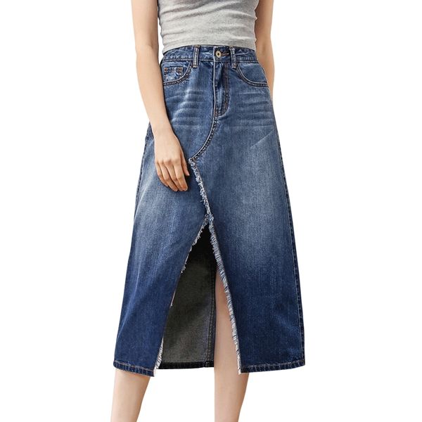 2018 summer new style women fashion middle long irregular denim skirt wxh-140, Black
2018 summer new style women fashion middle long irregular denim skirt wxh-140, Black