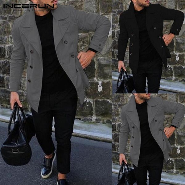 incerun fashion mens jacket double breasted lapel neck suit outerwear men cardigan 2018 classic business jackets coat hombre 5xl, Black;brown
incerun fashion mens jacket double breasted lapel neck suit outerwear men cardigan 2018 classic business jackets coat hombre 5xl, Black;brown
