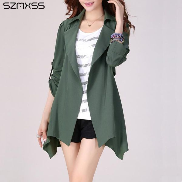 autumn new women windbreaker casual jacket korean thin plus size long coat open stitch turn-down collar solid long sleeve casaco, Black;brown
autumn new women windbreaker casual jacket korean thin plus size long coat open stitch turn-down collar solid long sleeve casaco, Black;brown