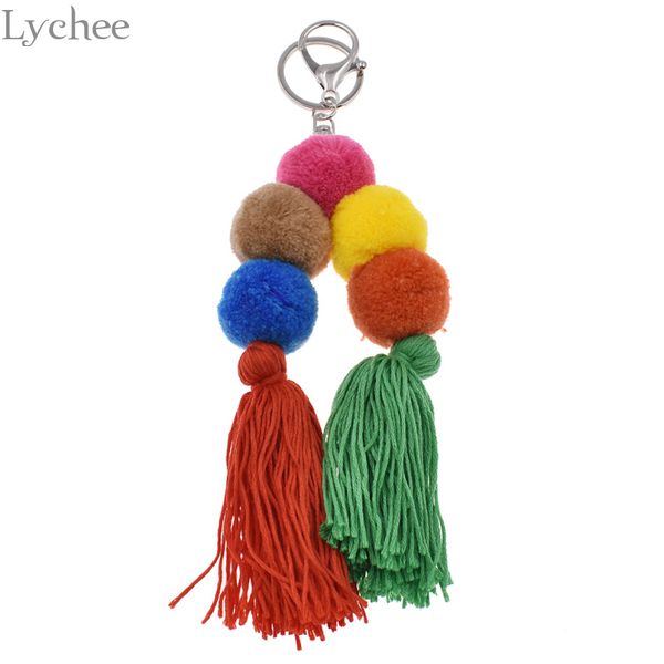 lychee trendy alloy pompom thread tassel handbag female key chains colorful lovely key chains jewelry for women, Silver
lychee trendy alloy pompom thread tassel handbag female key chains colorful lovely key chains jewelry for women, Silver