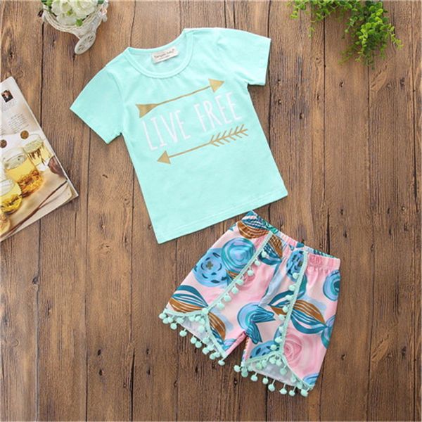 us toddler kids baby girl short sleeve t-shirt+tassel shorts casual outfits kid babys girls clothing sets, White
us toddler kids baby girl short sleeve t-shirt+tassel shorts casual outfits kid babys girls clothing sets, White