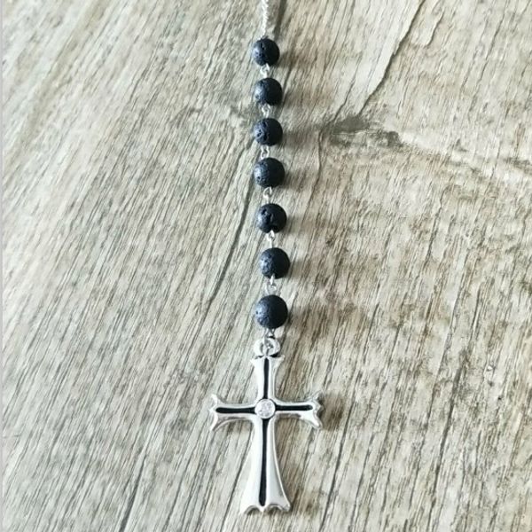 fashion silver color lava stone cross necklace volcanic rock aromatherapy essential oil diffuser necklace for women jewelry
fashion silver color lava stone cross necklace volcanic rock aromatherapy essential oil diffuser necklace for women jewelry