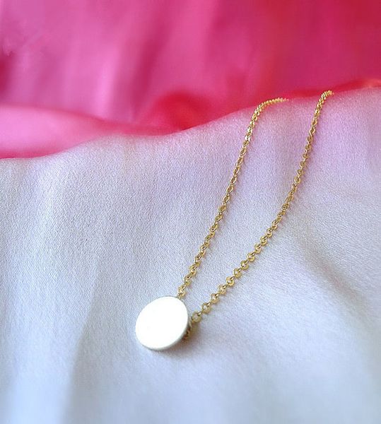 brushed round small disc coin pendant chain necklace geometric fashion simple temperament female lucky woman mother men's family gifts, Silver
brushed round small disc coin pendant chain necklace geometric fashion simple temperament female lucky woman mother men's family gifts, Silver