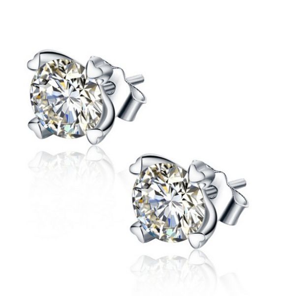 woman silver earrings items jewelry 4 claw swiss crystal diamond stud earrings wedding vintage woman charms, Golden;silver
woman silver earrings items jewelry 4 claw swiss crystal diamond stud earrings wedding vintage woman charms, Golden;silver